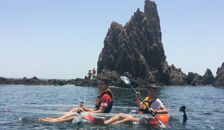 Kayak transparente Cabo Gata