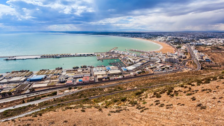 Paseo barco costa Agadir