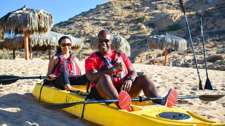 Kayak suelo de cristal y snorkel