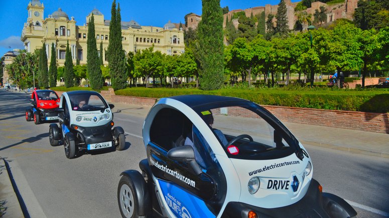 Mini tour privado coche eléctrico Málaga