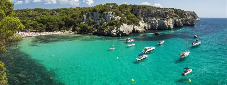 ruta barco calas sur menorca
