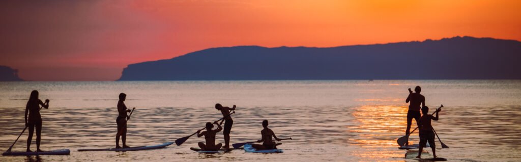 Paddle surf atardecer Cozumel