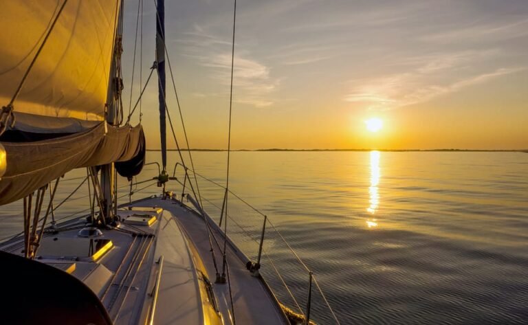 Puesta sol privada velero